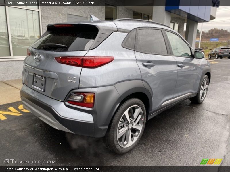 Sonic Silver / Black 2020 Hyundai Kona Limited AWD