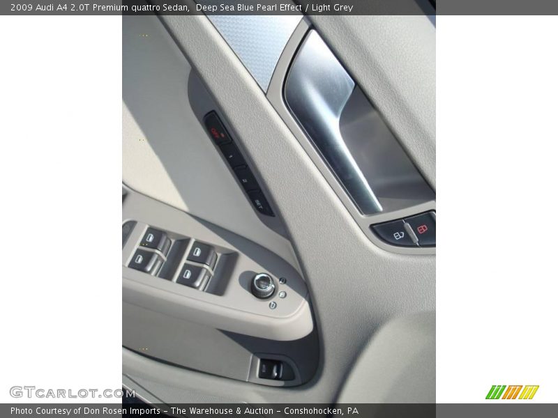 Deep Sea Blue Pearl Effect / Light Grey 2009 Audi A4 2.0T Premium quattro Sedan