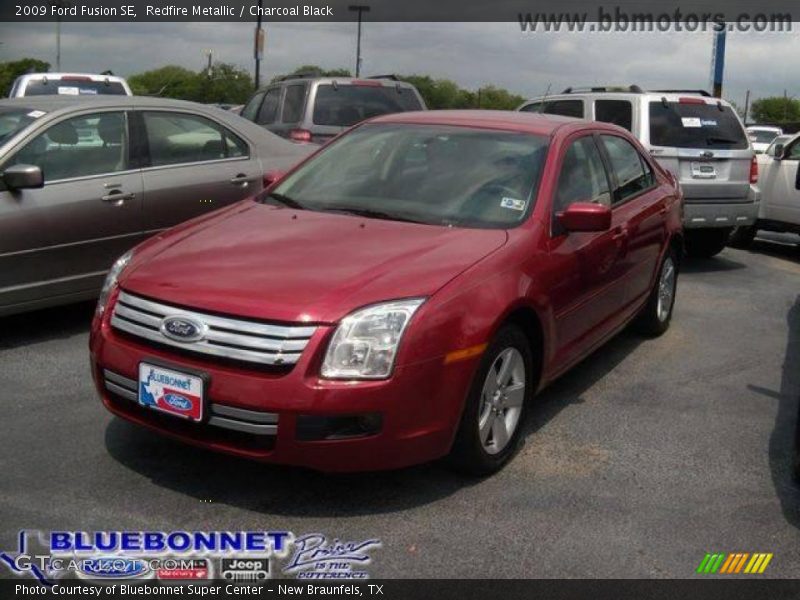 Redfire Metallic / Charcoal Black 2009 Ford Fusion SE