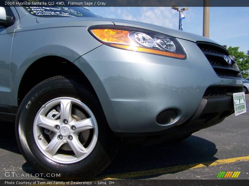 Platinum Sage / Gray 2008 Hyundai Santa Fe GLS 4WD