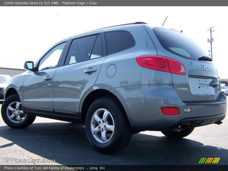 Platinum Sage / Gray 2008 Hyundai Santa Fe GLS 4WD