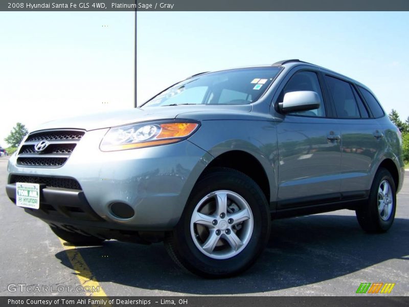 Platinum Sage / Gray 2008 Hyundai Santa Fe GLS 4WD