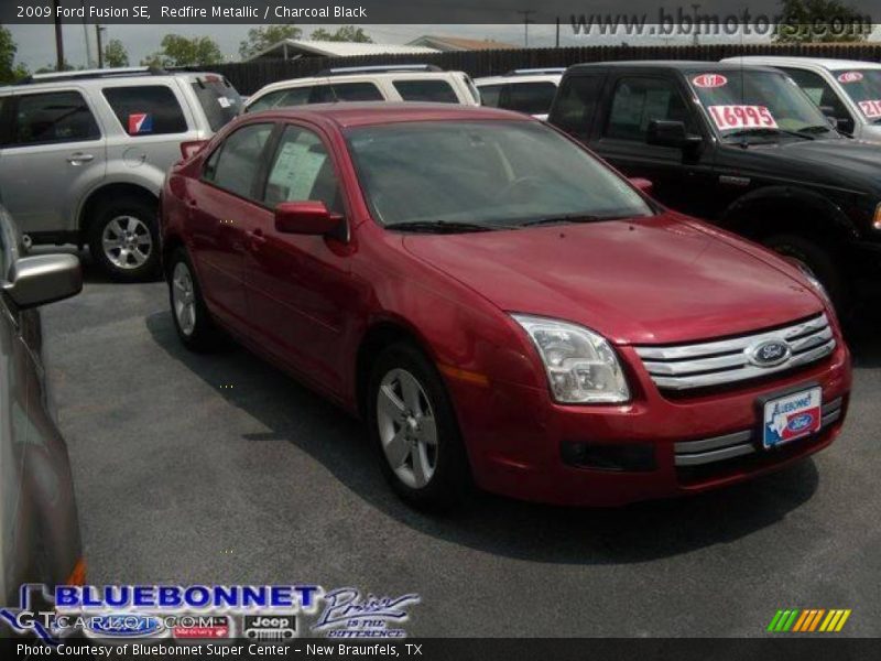 Redfire Metallic / Charcoal Black 2009 Ford Fusion SE