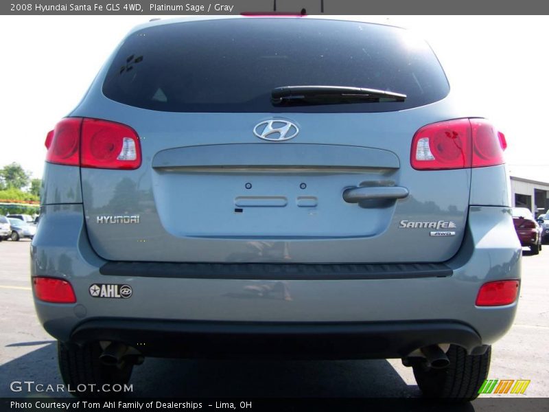 Platinum Sage / Gray 2008 Hyundai Santa Fe GLS 4WD