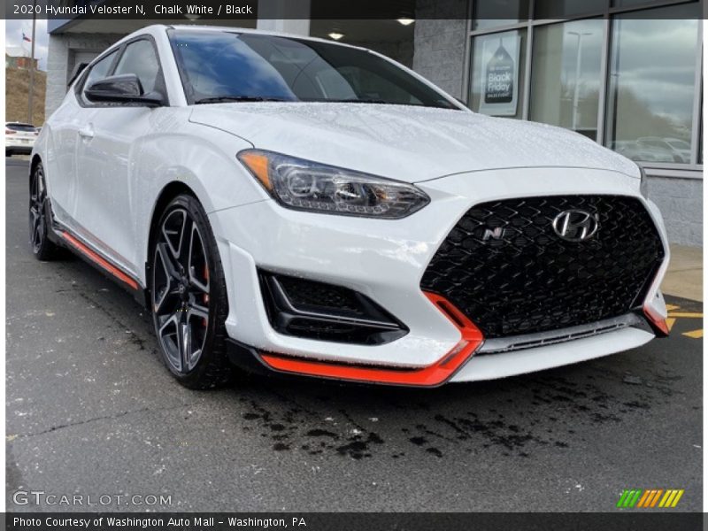 Chalk White / Black 2020 Hyundai Veloster N