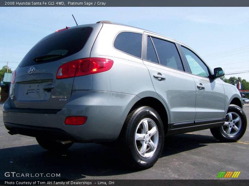 Platinum Sage / Gray 2008 Hyundai Santa Fe GLS 4WD