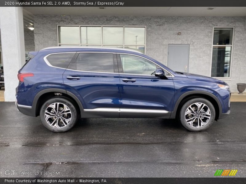 Stormy Sea / Espresso/Gray 2020 Hyundai Santa Fe SEL 2.0 AWD