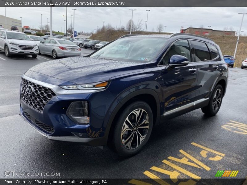 Stormy Sea / Espresso/Gray 2020 Hyundai Santa Fe SEL 2.0 AWD