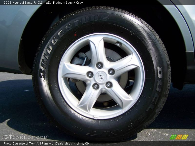 Platinum Sage / Gray 2008 Hyundai Santa Fe GLS 4WD