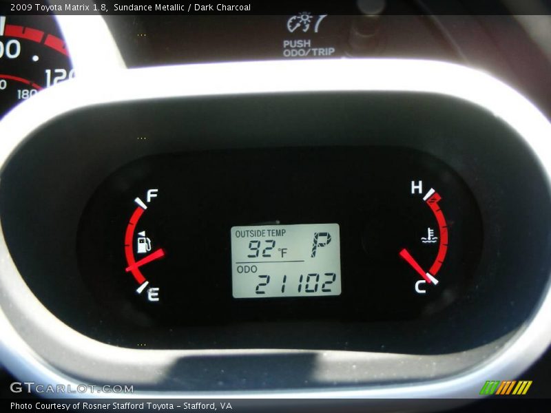 Sundance Metallic / Dark Charcoal 2009 Toyota Matrix 1.8