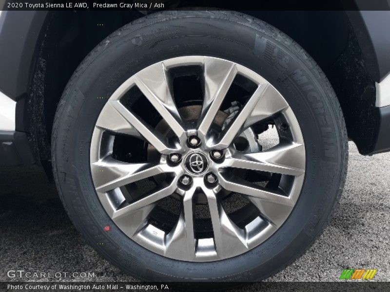 Predawn Gray Mica / Ash 2020 Toyota Sienna LE AWD