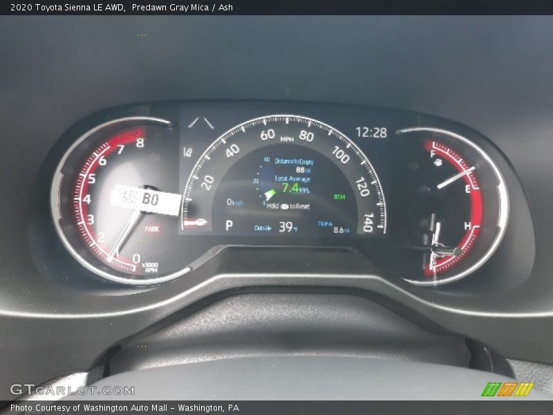 Predawn Gray Mica / Ash 2020 Toyota Sienna LE AWD