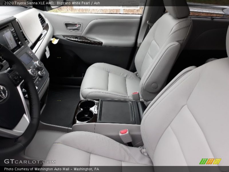 Front Seat of 2020 Sienna XLE AWD