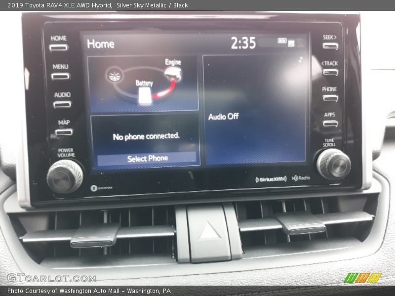 Silver Sky Metallic / Black 2019 Toyota RAV4 XLE AWD Hybrid