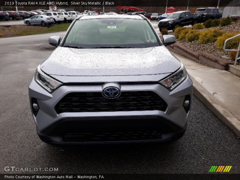 Silver Sky Metallic / Black 2019 Toyota RAV4 XLE AWD Hybrid