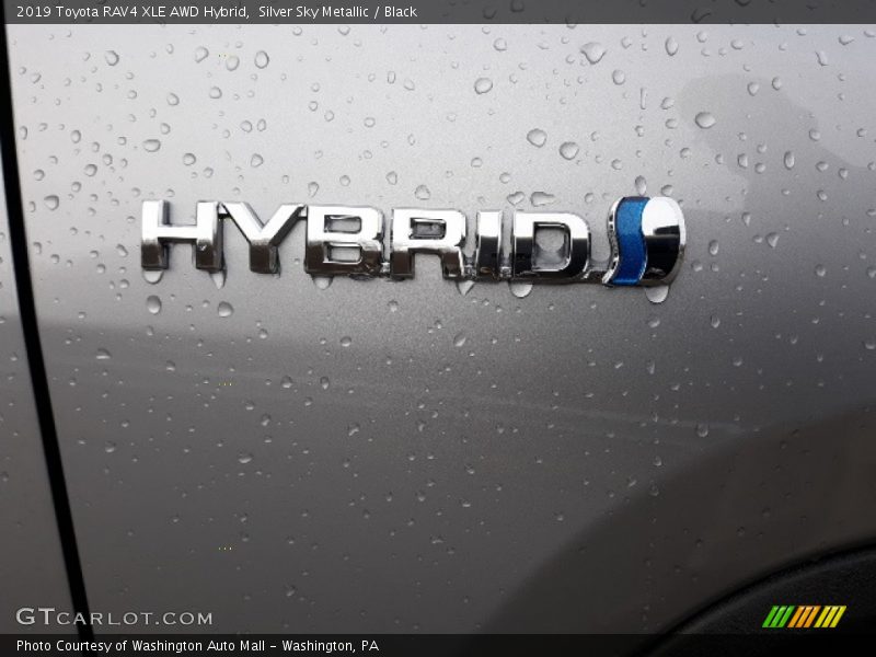 Silver Sky Metallic / Black 2019 Toyota RAV4 XLE AWD Hybrid