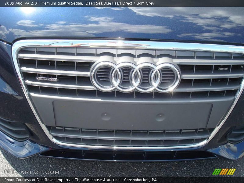Deep Sea Blue Pearl Effect / Light Grey 2009 Audi A4 2.0T Premium quattro Sedan
