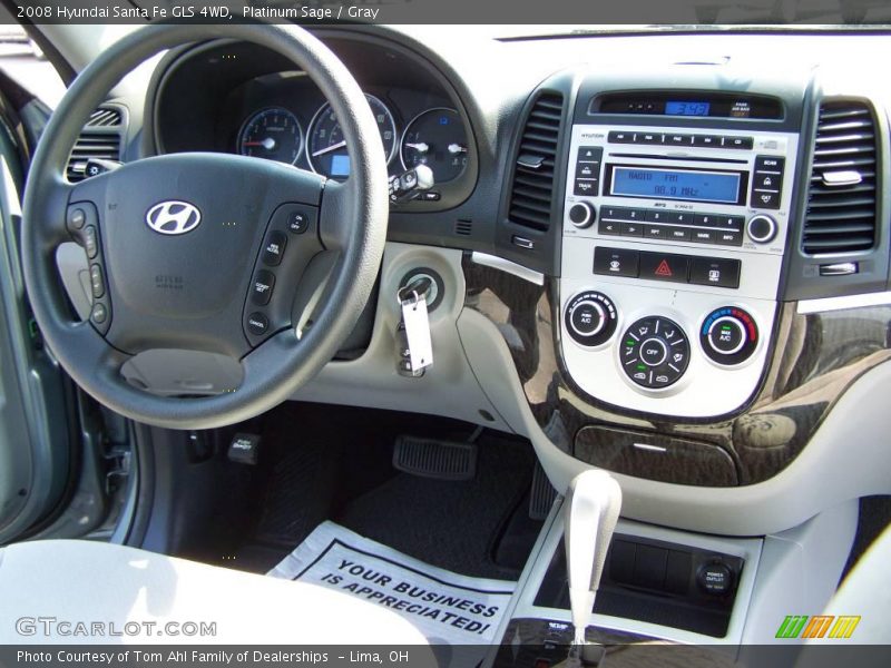 Platinum Sage / Gray 2008 Hyundai Santa Fe GLS 4WD