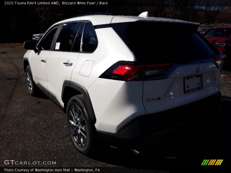 Blizzard White Pearl / Black 2020 Toyota RAV4 Limited AWD