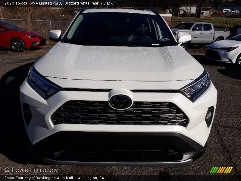 Blizzard White Pearl / Black 2020 Toyota RAV4 Limited AWD