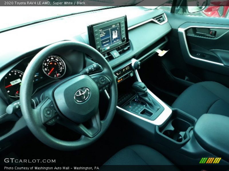 Super White / Black 2020 Toyota RAV4 LE AWD