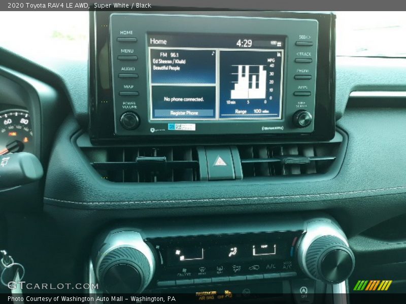Super White / Black 2020 Toyota RAV4 LE AWD