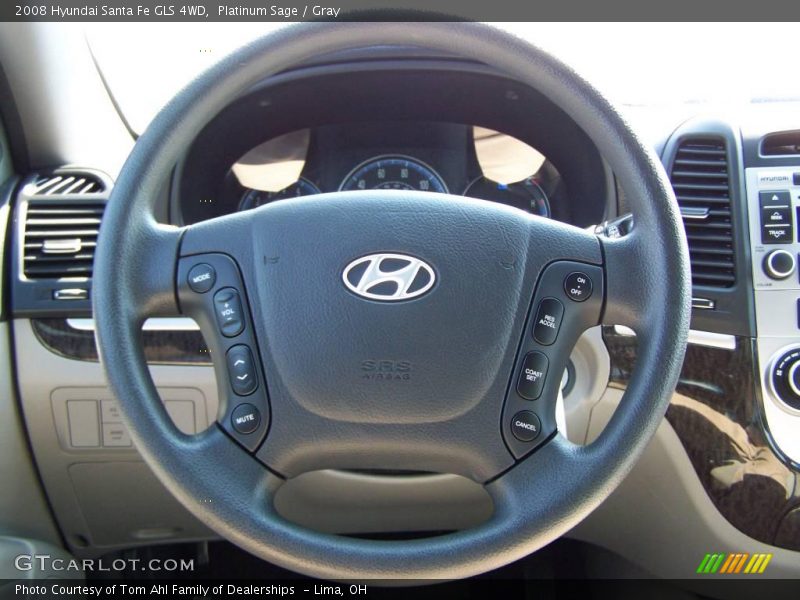 Platinum Sage / Gray 2008 Hyundai Santa Fe GLS 4WD