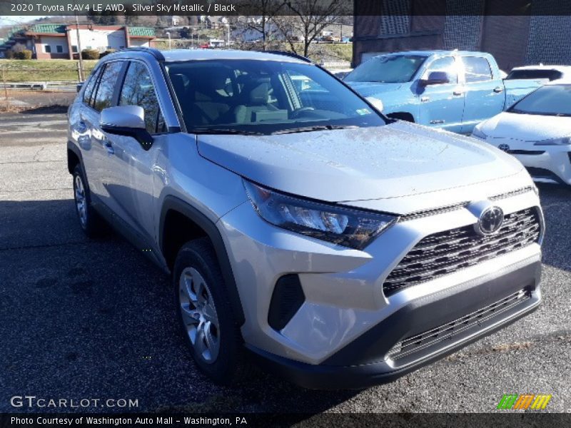 Silver Sky Metallic / Black 2020 Toyota RAV4 LE AWD