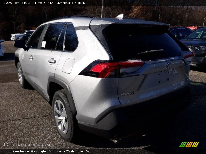 Silver Sky Metallic / Black 2020 Toyota RAV4 LE AWD