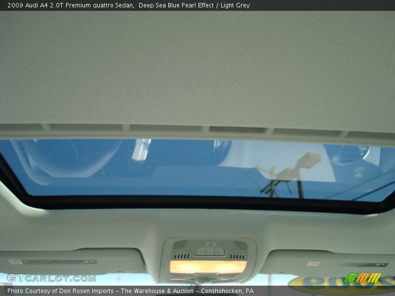 Deep Sea Blue Pearl Effect / Light Grey 2009 Audi A4 2.0T Premium quattro Sedan