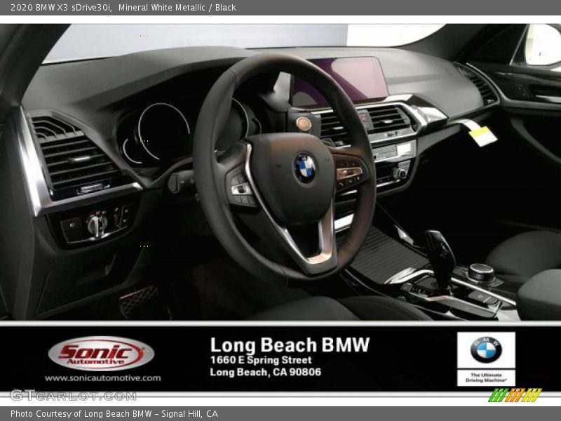 Mineral White Metallic / Black 2020 BMW X3 sDrive30i