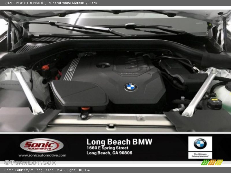Mineral White Metallic / Black 2020 BMW X3 sDrive30i