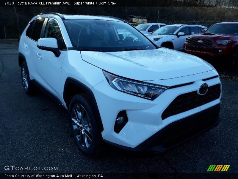 Super White / Light Gray 2020 Toyota RAV4 XLE Premium AWD