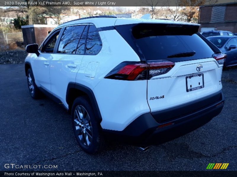 Super White / Light Gray 2020 Toyota RAV4 XLE Premium AWD