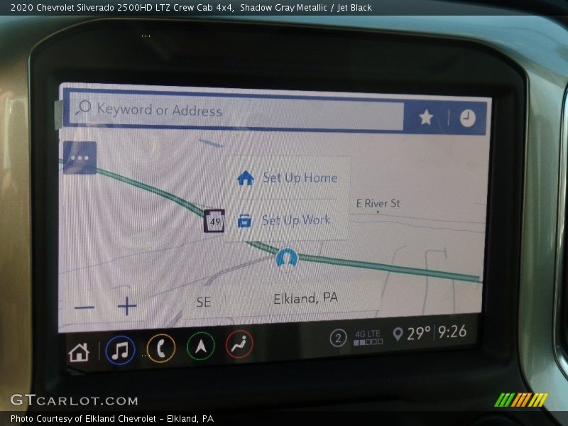 Navigation of 2020 Silverado 2500HD LTZ Crew Cab 4x4