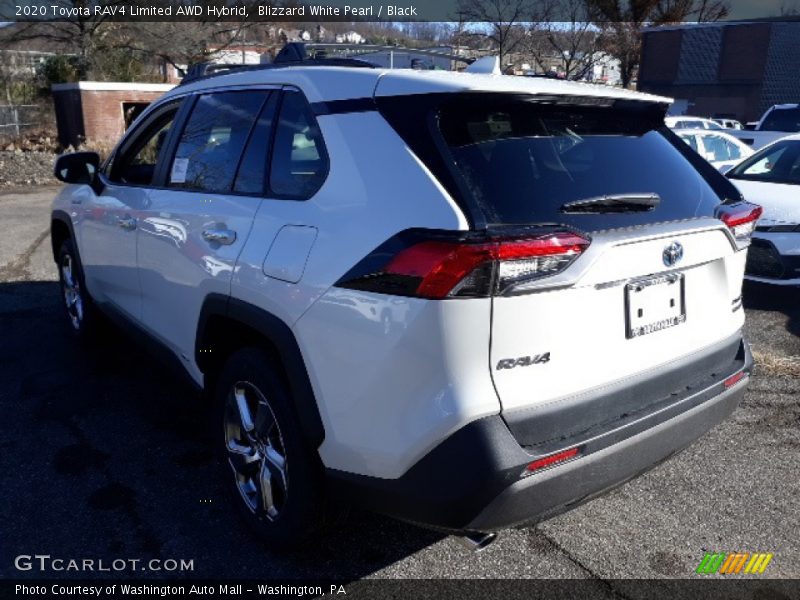 Blizzard White Pearl / Black 2020 Toyota RAV4 Limited AWD Hybrid