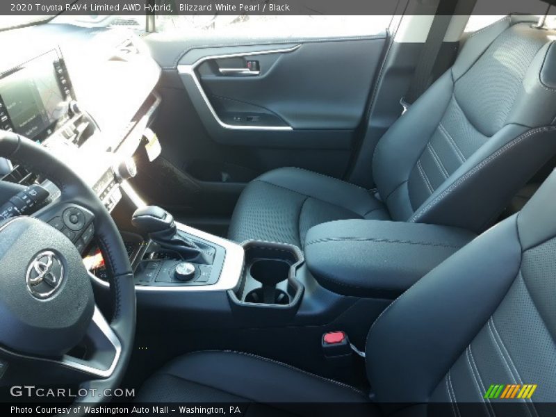 Blizzard White Pearl / Black 2020 Toyota RAV4 Limited AWD Hybrid