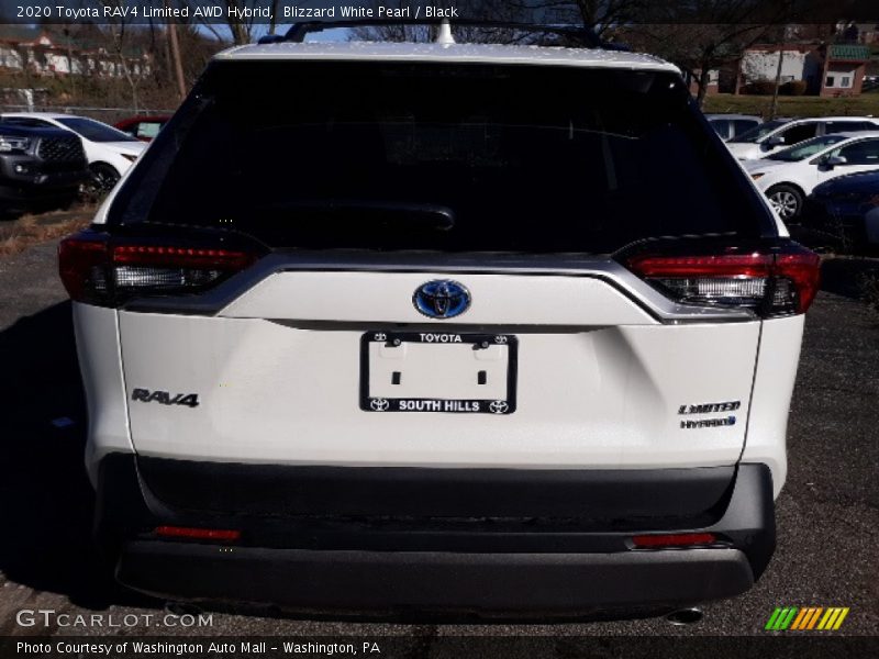 Blizzard White Pearl / Black 2020 Toyota RAV4 Limited AWD Hybrid