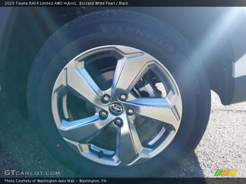 Blizzard White Pearl / Black 2020 Toyota RAV4 Limited AWD Hybrid