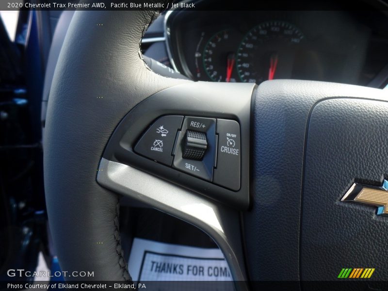 Pacific Blue Metallic / Jet Black 2020 Chevrolet Trax Premier AWD