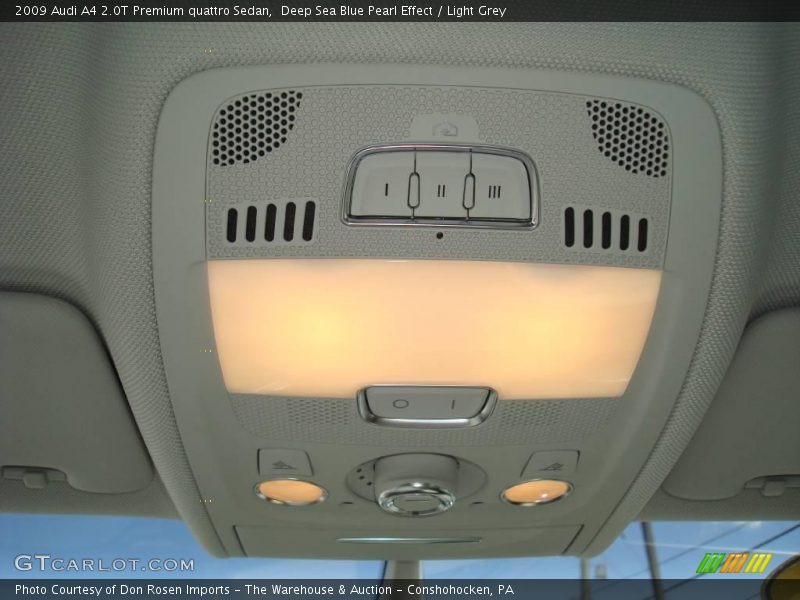 Deep Sea Blue Pearl Effect / Light Grey 2009 Audi A4 2.0T Premium quattro Sedan