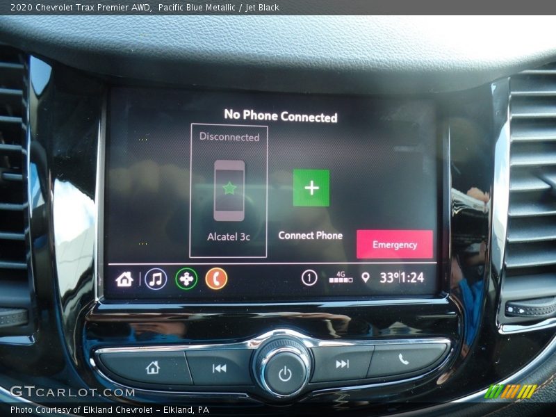 Pacific Blue Metallic / Jet Black 2020 Chevrolet Trax Premier AWD