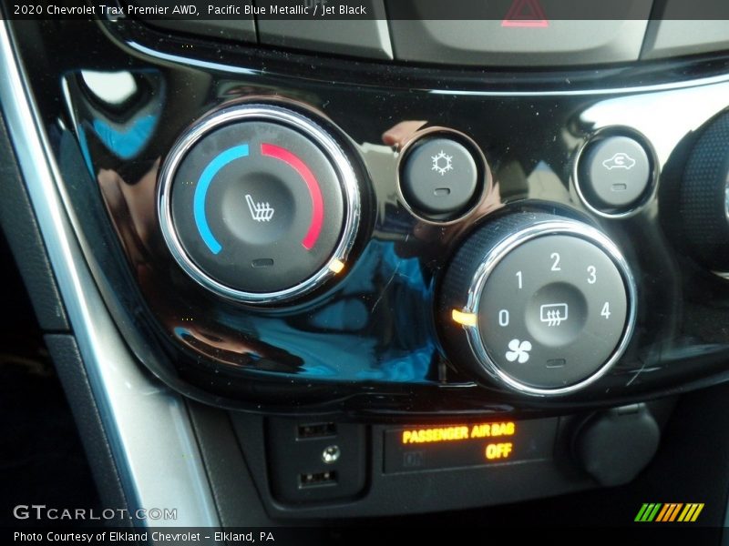 Pacific Blue Metallic / Jet Black 2020 Chevrolet Trax Premier AWD