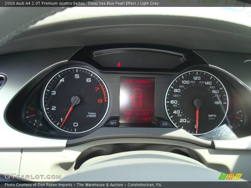 Deep Sea Blue Pearl Effect / Light Grey 2009 Audi A4 2.0T Premium quattro Sedan