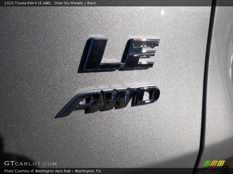 Silver Sky Metallic / Black 2020 Toyota RAV4 LE AWD