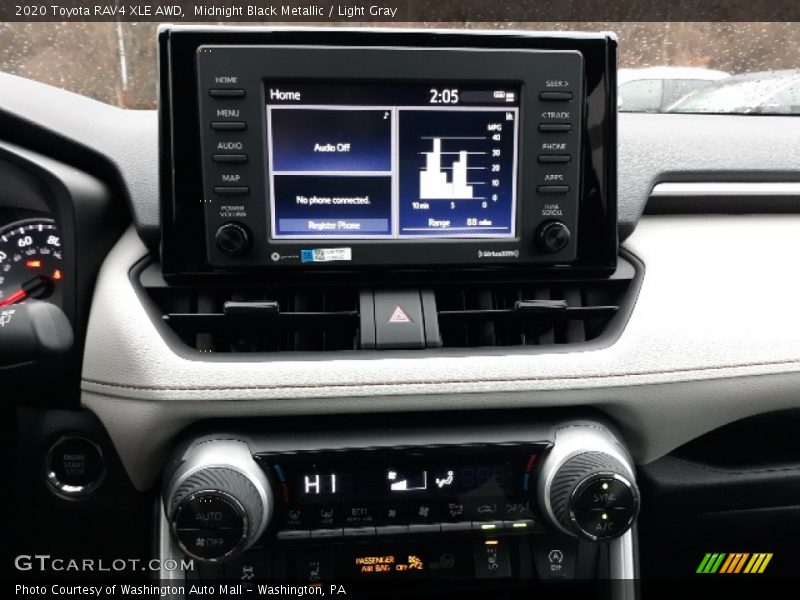 Midnight Black Metallic / Light Gray 2020 Toyota RAV4 XLE AWD