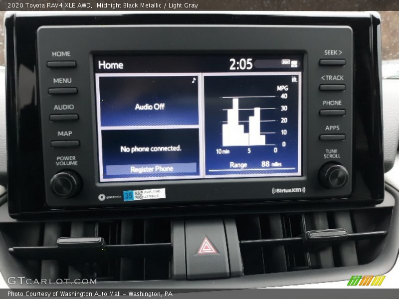 Midnight Black Metallic / Light Gray 2020 Toyota RAV4 XLE AWD