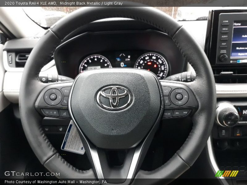 Midnight Black Metallic / Light Gray 2020 Toyota RAV4 XLE AWD