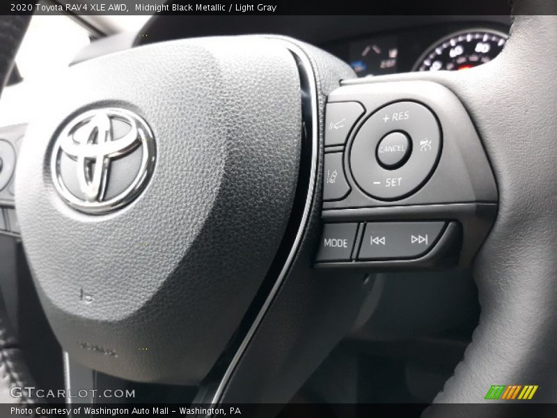 Midnight Black Metallic / Light Gray 2020 Toyota RAV4 XLE AWD