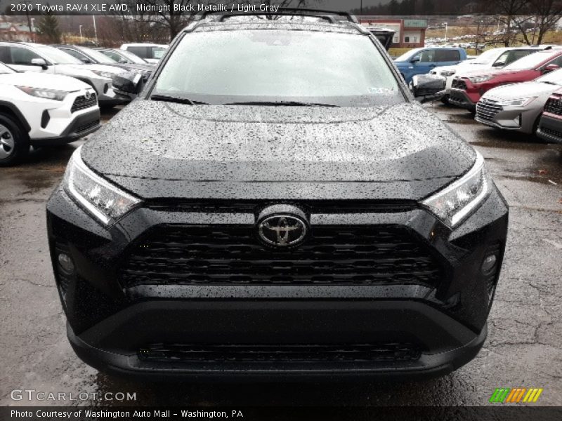 Midnight Black Metallic / Light Gray 2020 Toyota RAV4 XLE AWD